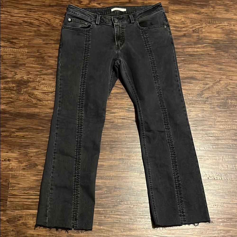 Levi Strauss Superlow Bootcut Women’s Black Wash Jeans Size 31 (10-12)
